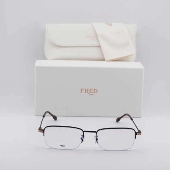 Fred FG50007U 002 Rectangle 56mm Eyeglasses - Black - Picture 2 of 10